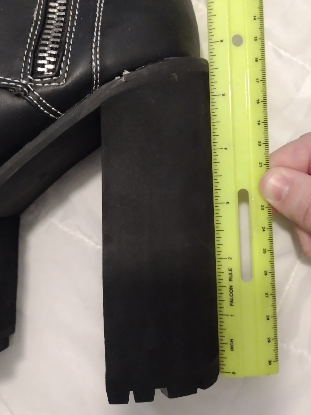 Current Mood Black High Heeled Zip Up Boots - Picture 3 of 4